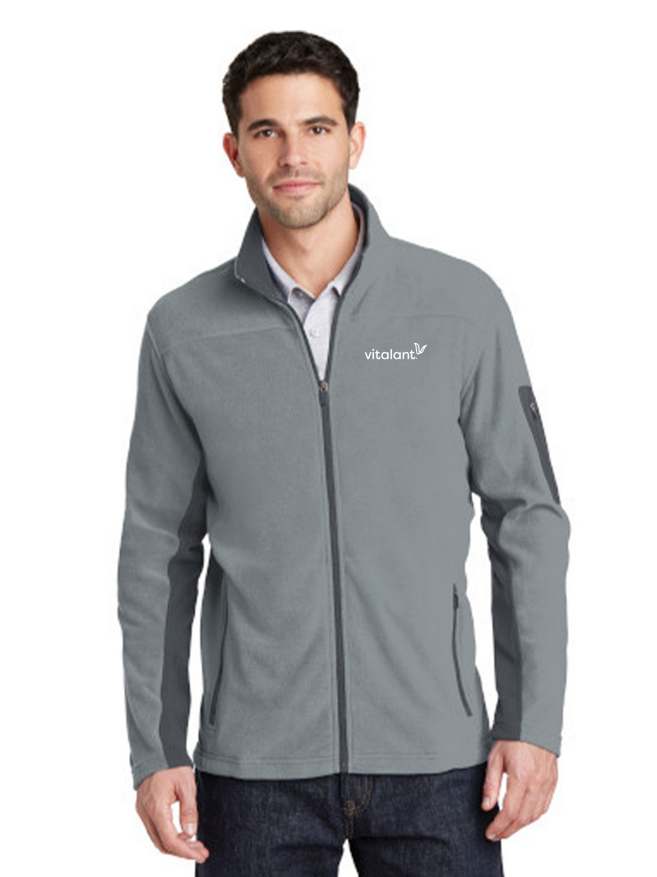 Men's Fleece Full Zip Jacket - Image 2